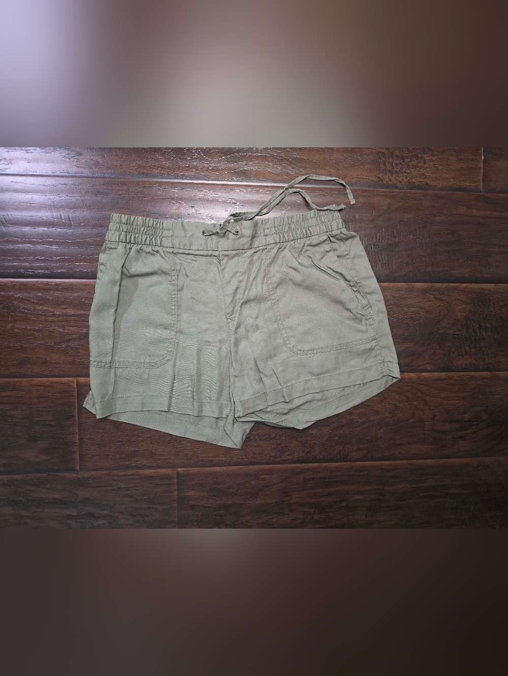 Old Navy Womens Olive Green Pull On Utility Khaki Stretch Shorts Medium